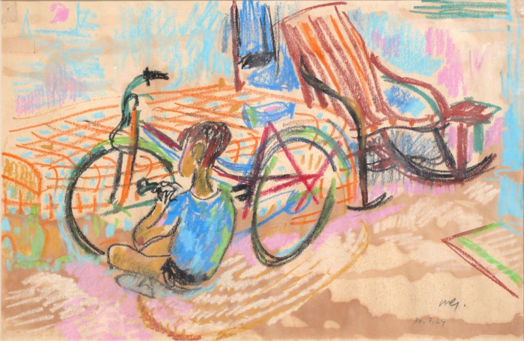 Manel i bicicleta